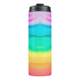 Abstract rainbow colourful background, wallpaper. thermal tumbler