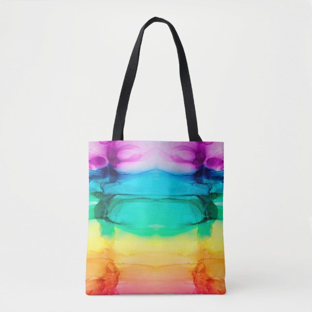 Abstract rainbow colourful background,  wallpaper. tote bag (Front)