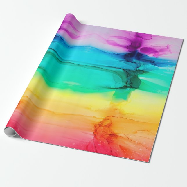 Abstract rainbow colourful background,  wallpaper. wrapping paper (Unrolled)