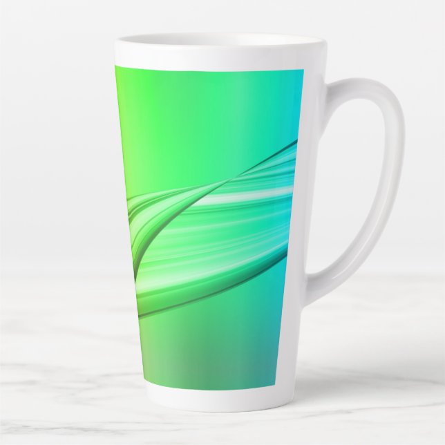 Abstract Rainbow Colours Banner Latte Mug (Right)
