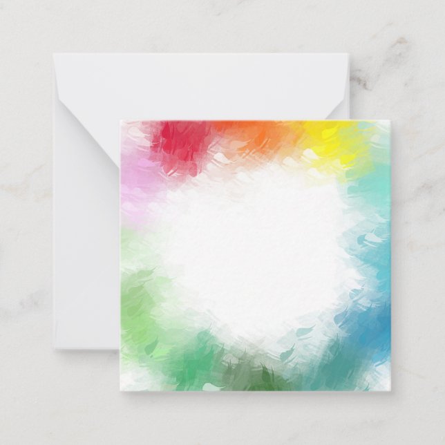 Abstract Rainbow Colours Elegant Trendy Template (Front)