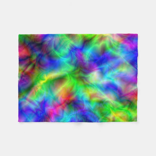 Abstract Rainbow Colours Fleece Blanket (Front (Horizontal))