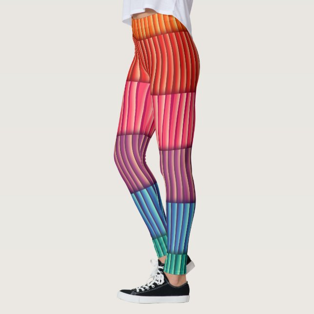 Abstract rainbow colours leggings (Left)