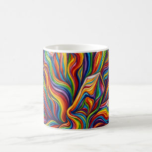 Abstract Rainbow Crystal Cluster Coffee Mug