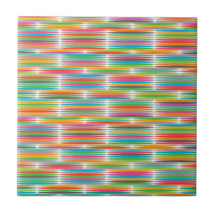 Abstract rainbow drops pattern ceramic tile