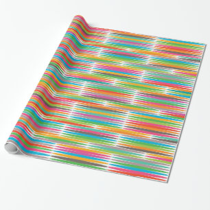 Abstract rainbow drops pattern wrapping paper