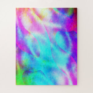 Abstract Rainbow Flowing Stripe Design Jigsaw Puzzle