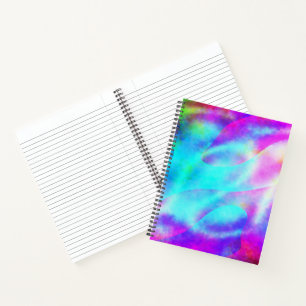 Abstract Rainbow Flowing Stripe Design Notebook