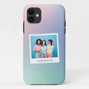 Abstract rainbow gradient best friends photo iPhone 11 case