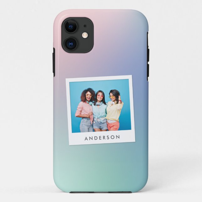 Abstract rainbow gradient best friends photo Case-Mate iPhone case (Back)