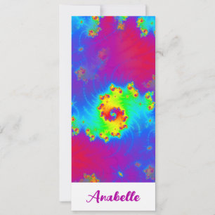 Abstract Rainbow Gradient Fractal Bookmark