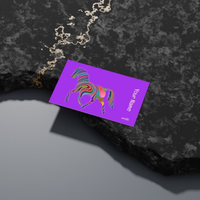 abstract rainbow horse  trotting business card (Creator Uploaded)