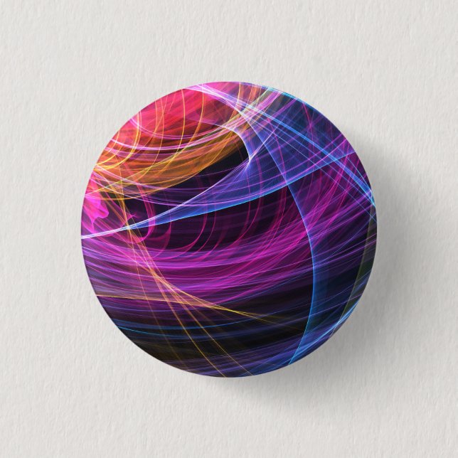Abstract Rainbow lights vortex lights 3 Cm Round Badge (Front)