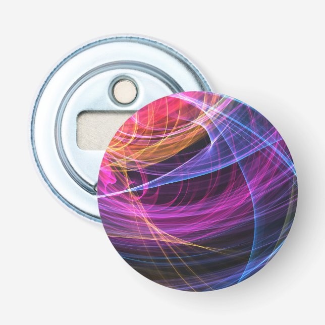 Abstract Rainbow lights vortex lights Bottle Opener (Front)