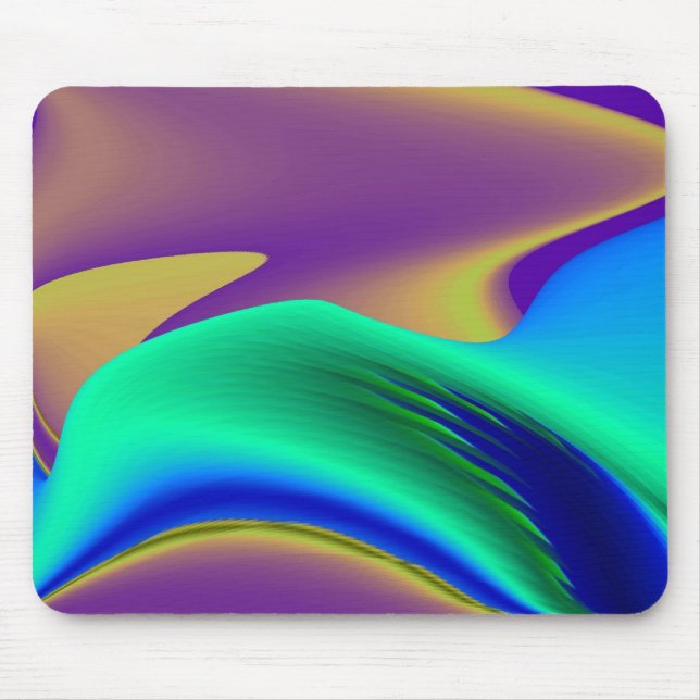 Abstract Rainbow Mouse Pad (Front)