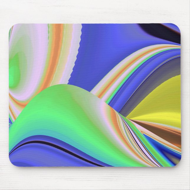 Abstract Rainbow Mouse Pad (Front)