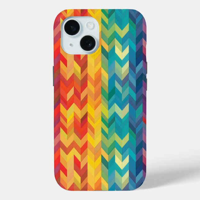 Abstract Rainbow Pattern Case-Mate iPhone Case (Back)
