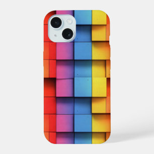 Abstract Rainbow Pattern iPhone 15 Case