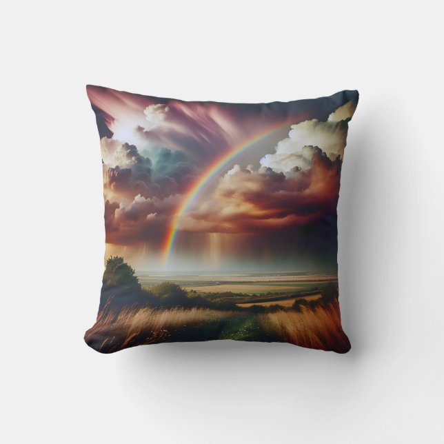 Abstract Rainbow Pillow 🌈✨ (Front)