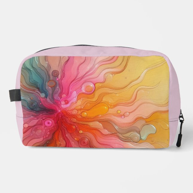 Abstract Rainbow Sun Rays Landscape Dopp Kit (Front)