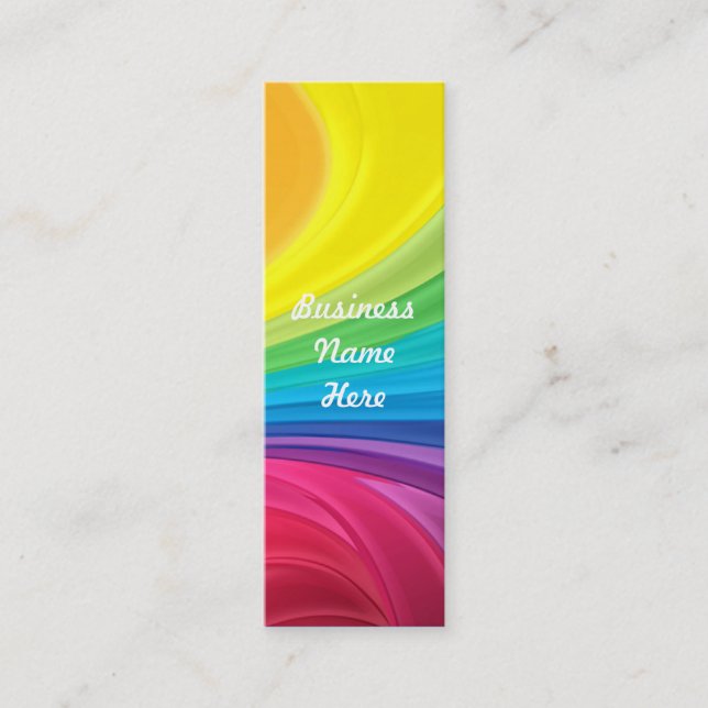 Abstract Rainbow Swirl Bookmark Business Cards (Front)