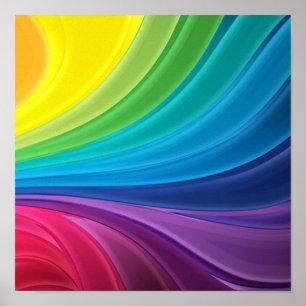 Abstract Rainbow Swirl Canvas Print