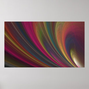 Abstract Rainbow Swirl Poster