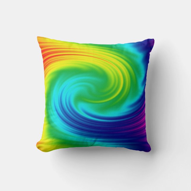 abstract rainbow swirl texture. cushion (Front)