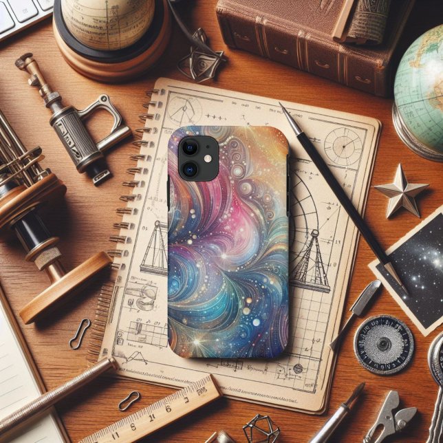 Abstract Rainbow Swirls and Sparkles Case-Mate iPhone Case (Creator Uploaded)