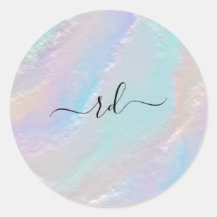 Abstract Rainbow Texture Classic Round Sticker