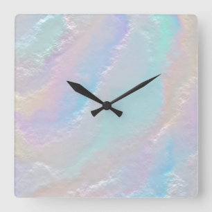 Abstract Rainbow Texture Square Wall Clock