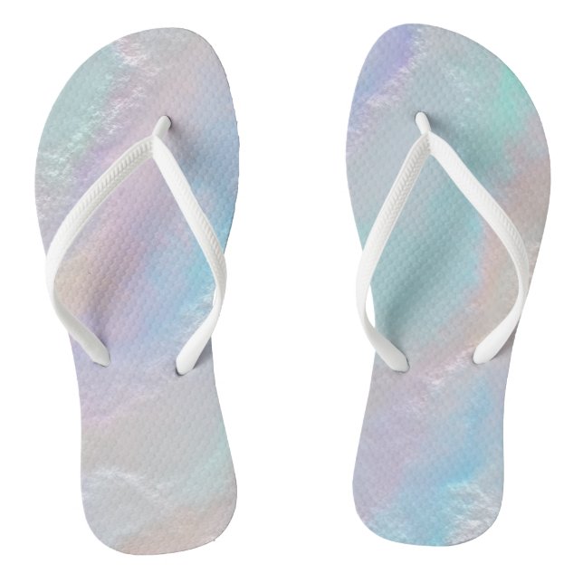 Abstract Rainbow Texture Thongs (Footbed)
