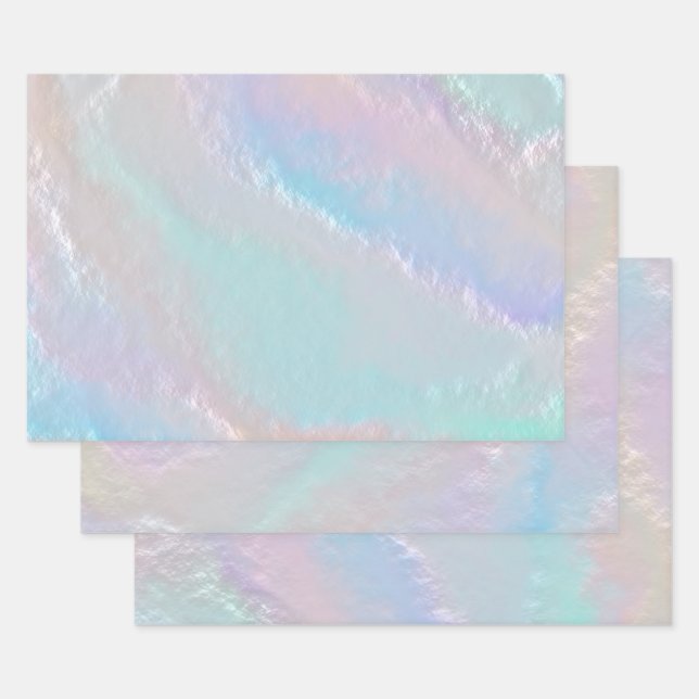 Abstract Rainbow Texture Wrapping Paper Sheet (Set)