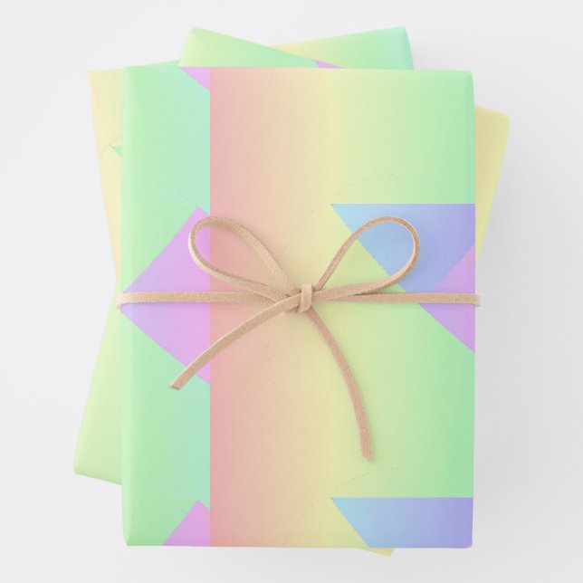 Abstract Rainbow Wrapping Paper Sheets (In situ)