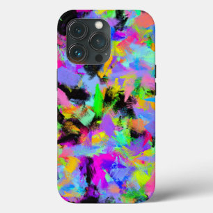 Abstract Random Messy Paint Colour Explosion iPhone 13 Pro Case