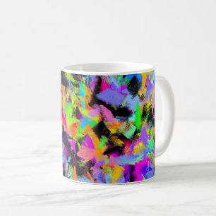 Abstract Random Messy Paint Colour Explosion Coffee Mug