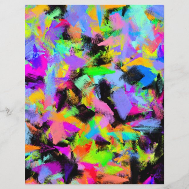 Abstract Random Messy Paint Colour Explosion Paper (Front)