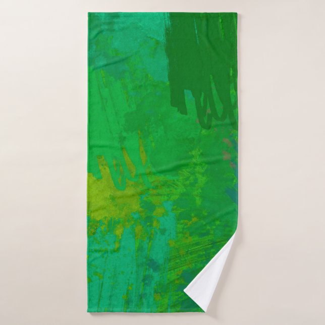 Abstract random shapes. 2d illustration background bath towel (Bath Towel)