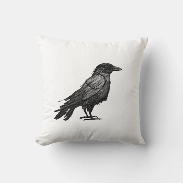 Abstract Raven Cushion (Front)