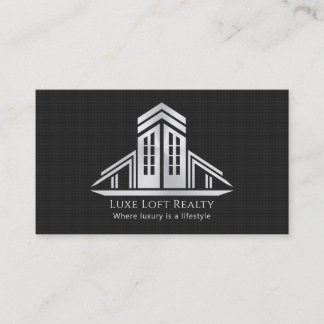 Abstract Real Estate Logo | Drk Carbon Fibre Business Card