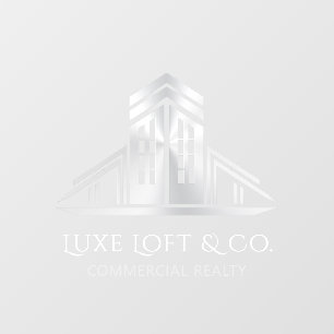 Abstract Real Estate Logo Silver