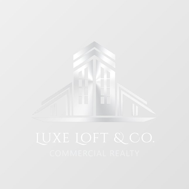 Abstract Real Estate Logo | Silver (Sheet)