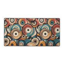 Abstract Records Desk Mat