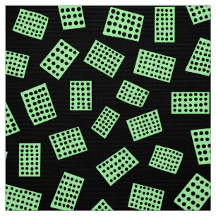 Abstract Rectangles 081122 - Mint Green on Black Fabric