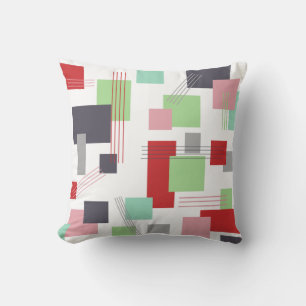 Abstract Rectangles and Lines Cushion