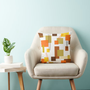 Abstract Rectangles and Lines Cushion