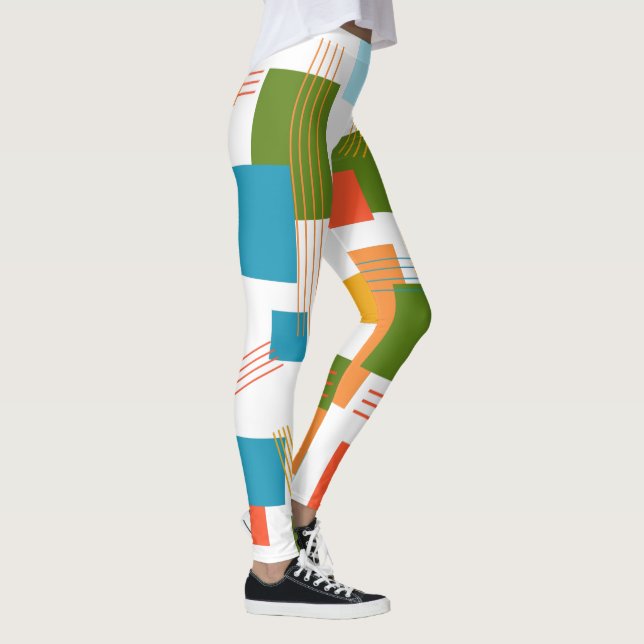 Abstract Rectangles and Lines  Leggings (Right)