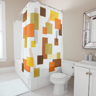 Abstract Rectangles and Lines  Shower Curtain