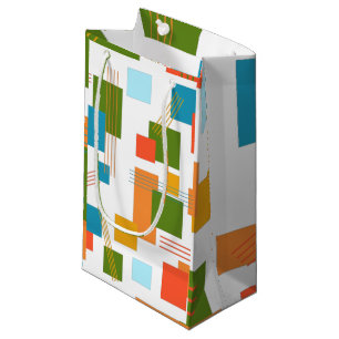 Abstract Rectangles and Lines  Small Gift Bag