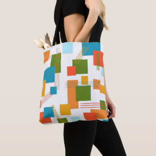 Abstract Rectangles and Lines Tote Bag